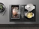 Indukční varná deska s odsáváním Miele KMDA 7633 FL černá Indukční varná deska s odsáváním Miele KMDA 7633 FL černá