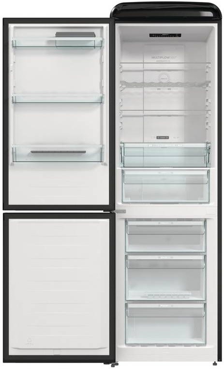 Chladnička s mrazničkou Gorenje Retro ONRK619DBK-L černá