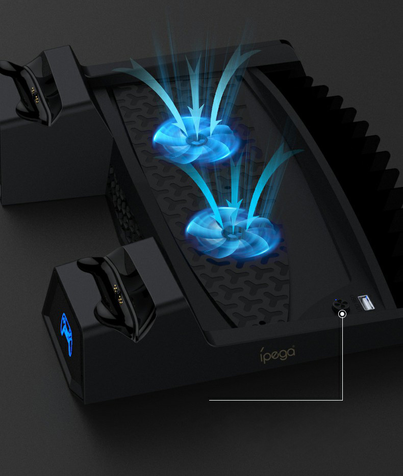 Dokovací stanice iPega P5023 s chlazením pro PS5 černá Dokovací stanice iPega P5023 pro PlayStation 5