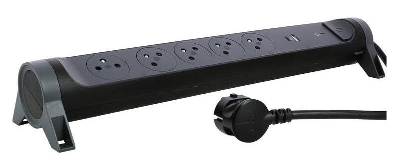 Přepěťová ochrana Legrand 5x zásuvka, USB, USB-C 1,5m černá Přepěťová ochrana Legrand 5x zásuvka, USB, USB-C 1,5m černá
