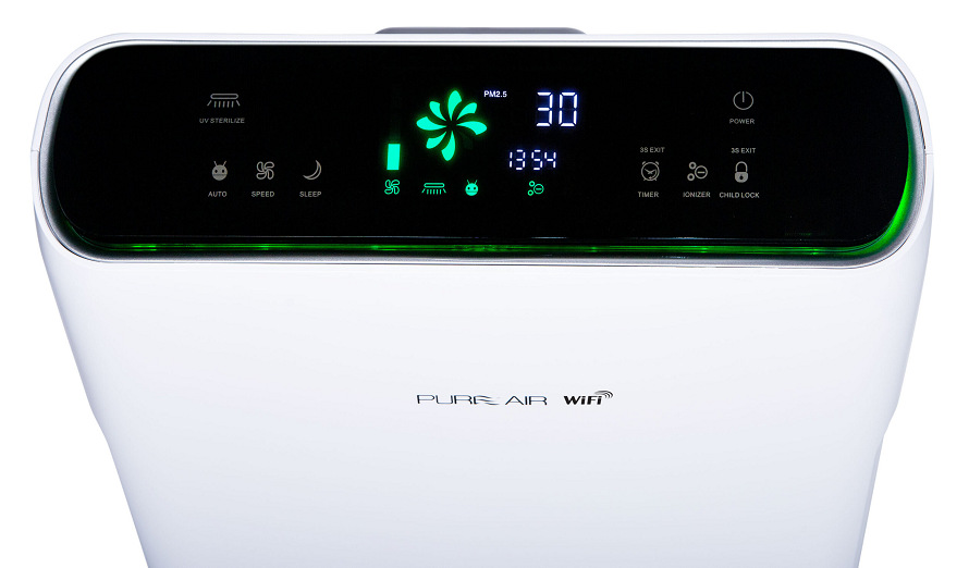 Čistička vzduchu Rohnson R-9700 PURE AIR Wi-Fi bílý Ukazatel znečištění polétavého prachu