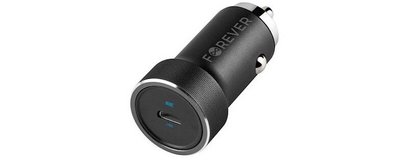 Adaptér do auta Forever CC-06 USB-C 20 W, PD3.0 černý Adaptér do auta Forever CC-06 USB-C 20 W, PD3.0 černý