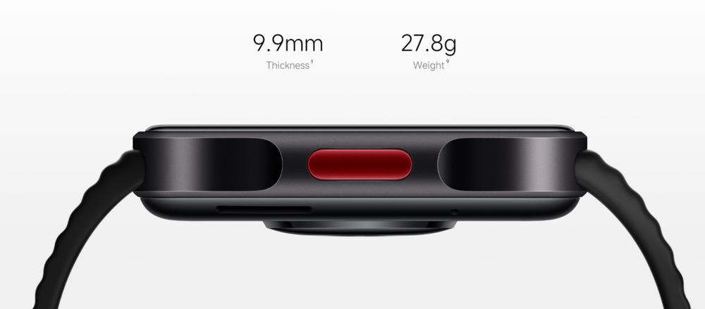 Chytré hodinky Xiaomi Redmi Watch 6 Lite černé Xiaomi Redmi Watch 6 Lite jsou tenké 9,9 mm