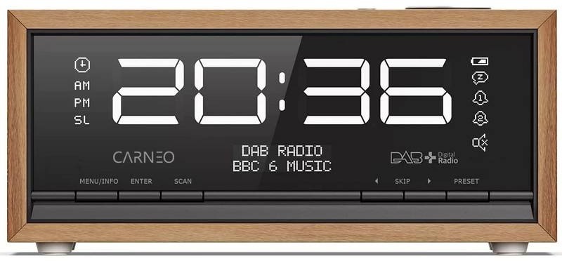 Radiopřijímač s DAB+ Carneo C100 hnědý