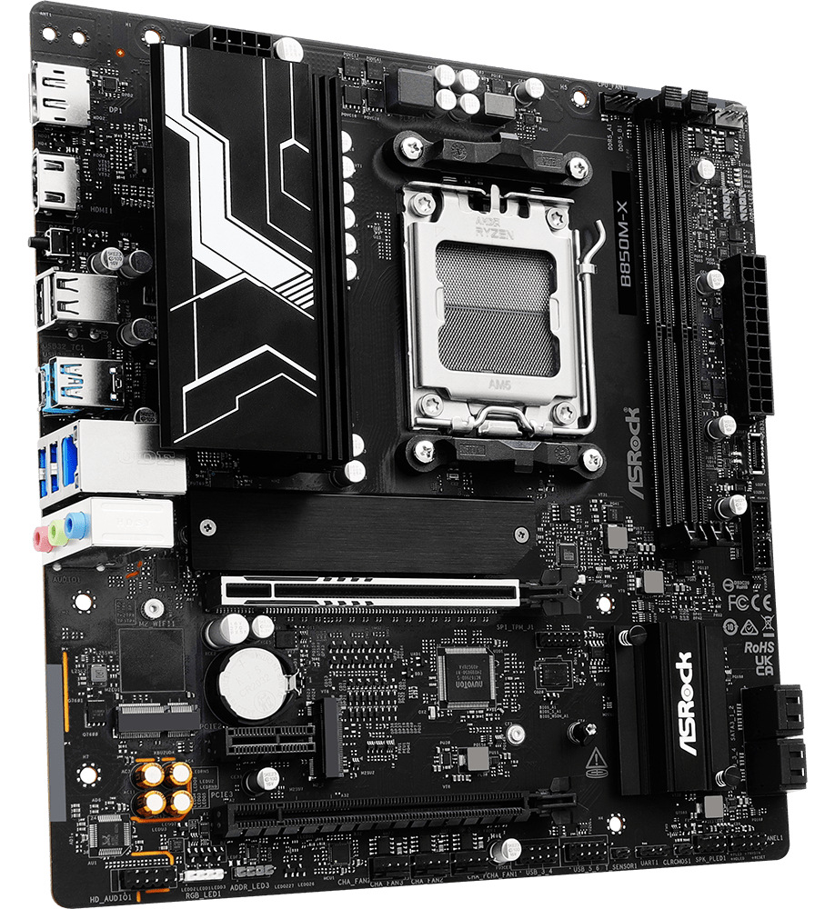 Základní deska ASRock B850M-X R2.0 pro AMD AM5 s čipsetem B850 v černém provedení
