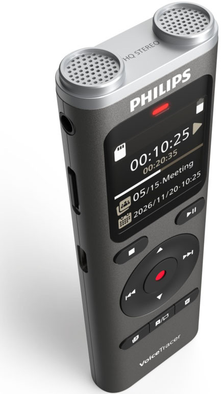 Diktafon Philips DVT2075 černý/stříbrný Diktafon Philips DVT2075