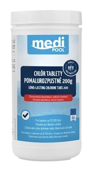 Bazénová chemie MediPOOL pro dezinfekci vody, hmotnost 1 kg