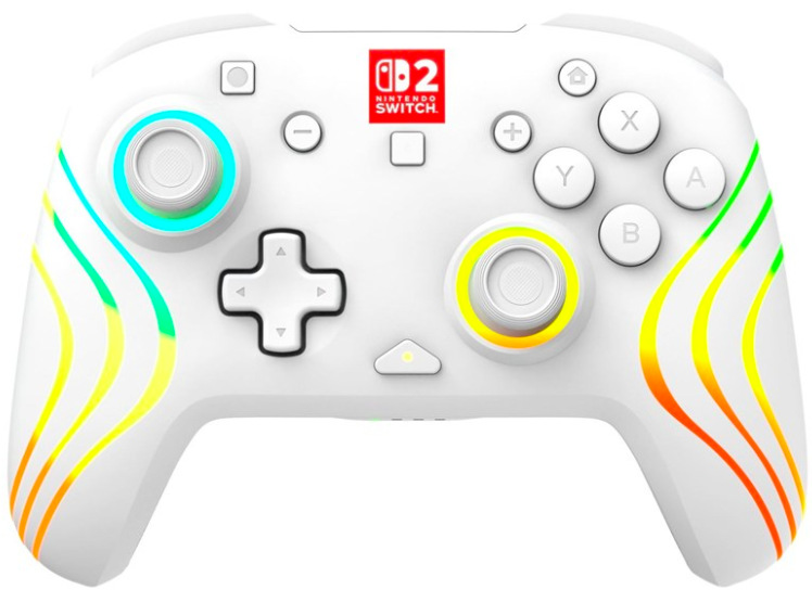 Bílý gamepad Turtle Beach Afterglow Wave s barevným RGB podsvícením