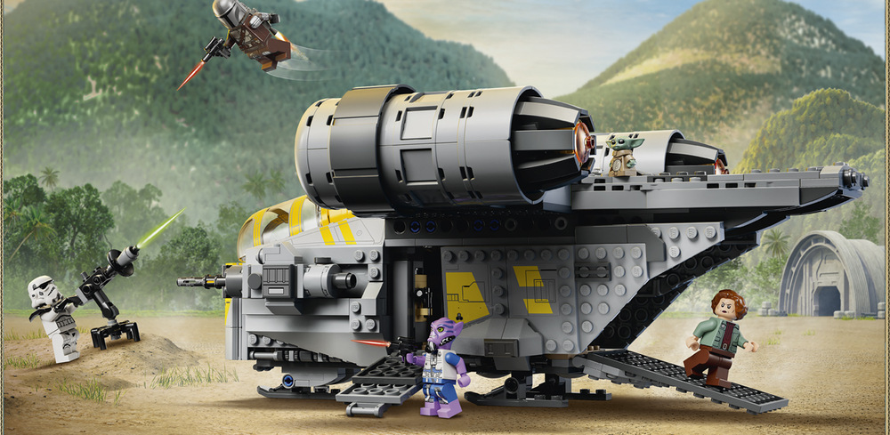 Stavebnice LEGO® Star Wars™ 75447 Razor Crest™ Vesmírná loď, která má co nabídnout – Razor Crest ukrývá herní prostor, sklopné rampy i kokpit pro postavy.