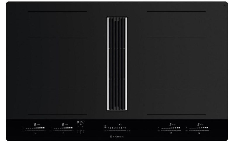 Indukční varná deska s odsáváním Faber GALILEO STRIPES A83 černá
