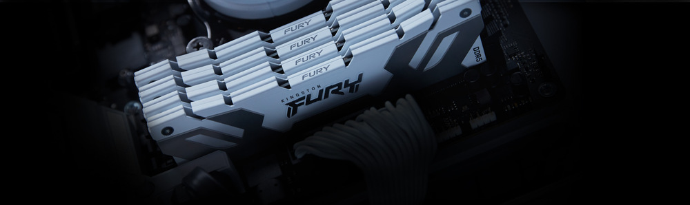 Operační paměť Kingston FURY Renegade White XMP 32GB DDR5 6400MHz CL32 DIMM Kingston FURY Renegade White XMP 32 GB