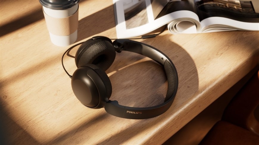 Sluchátka Philips TAH2100BK/00 černá Zátiší se sluchátky Philips TAH2100 s měkkými náušníky a čelenkou přes hlavu