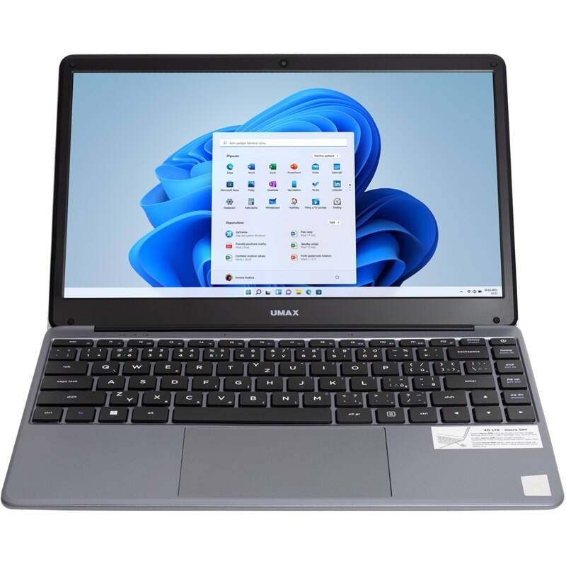 Notebook Umax VisionBook 14WQ LTE šedý