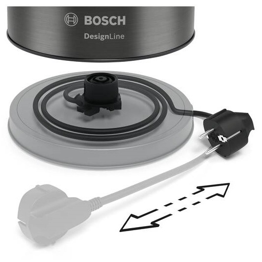 Rychlovarná konvice Bosch DesignLine TWK5P475 černá/nerez