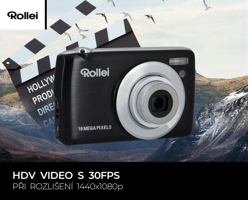 Digitální fotoaparát Rollei Compactline 880 černý/stříbrný