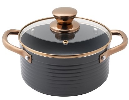 Kastrol s poklicí Lamart LT1241 Orro, 24 cm černý