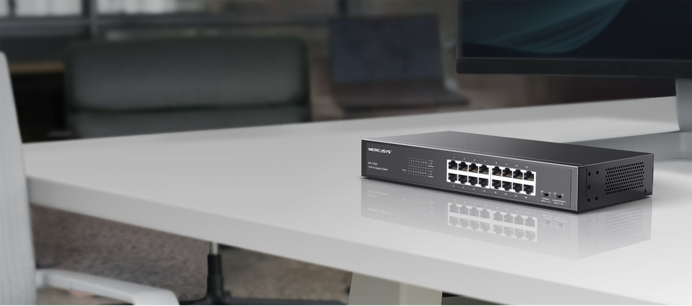 Switch Mercusys MS116GS, 16 port, Gigabit černý Switch Mercusys MS116GS, 16 port, Gigabit černý