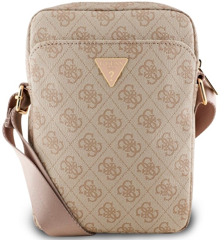 Taštička přes rameno Guess PU 4G Triangle Logo 8" - růžová