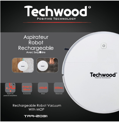 Robotický vysavač Techwood TAR2031 černý