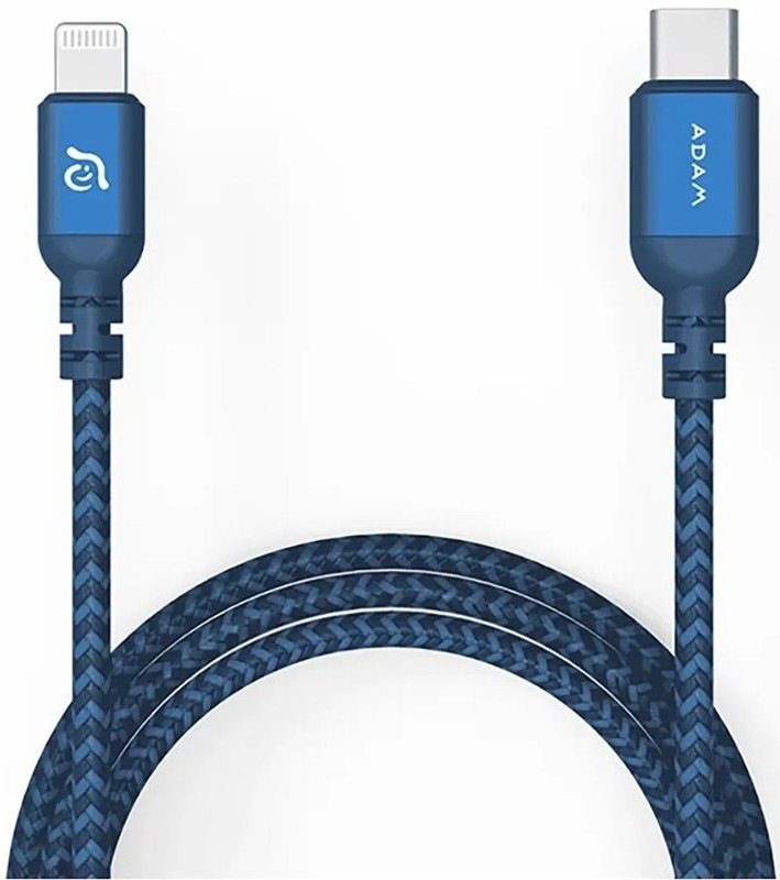 Kabel ADAM Elements AE PeAk II C120B USB-C/Lightning, 1,2 m, modrá
