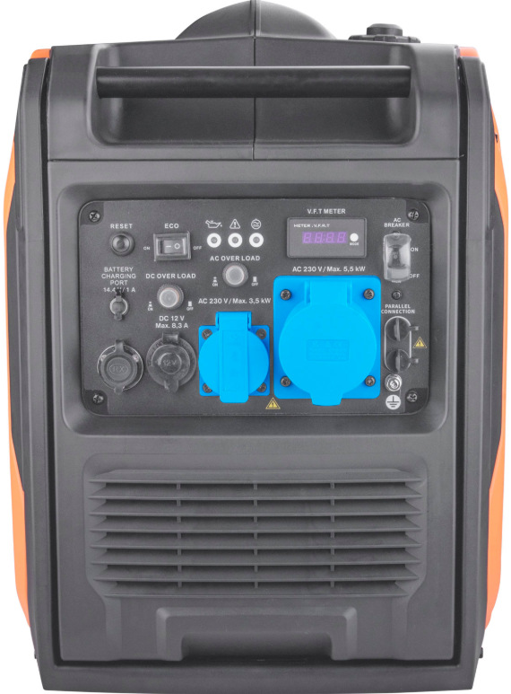 Ovládací panel elektrocentrály HERON 8896227 s 230V zásuvkami a digitálním displejem