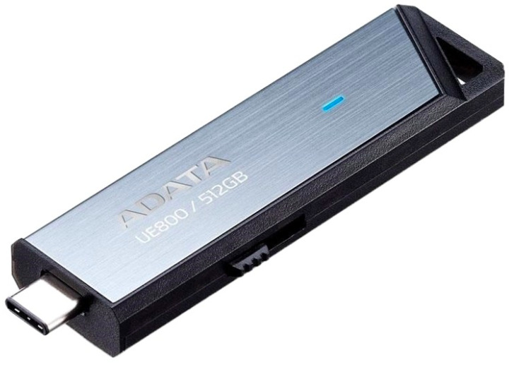 Flash USB ADATA Elite UE800 512GB USB 3.2 - stříbrný USB flash disk s výsuvným USB-C konektorem