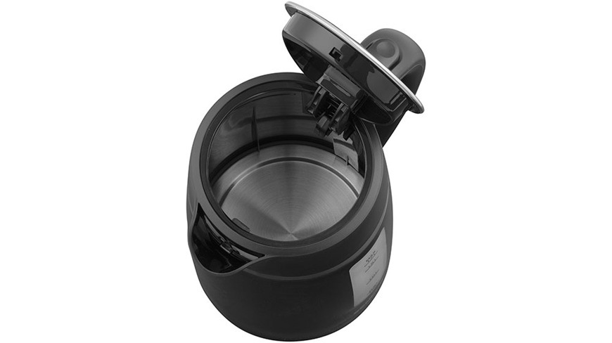 Rychlovarná konvice Sencor SWK 2710BK, 1,7 l černá Vrchní pohled na rychlovarnou konvici Sencor SWK 2710BK s otevřeným víkem.
