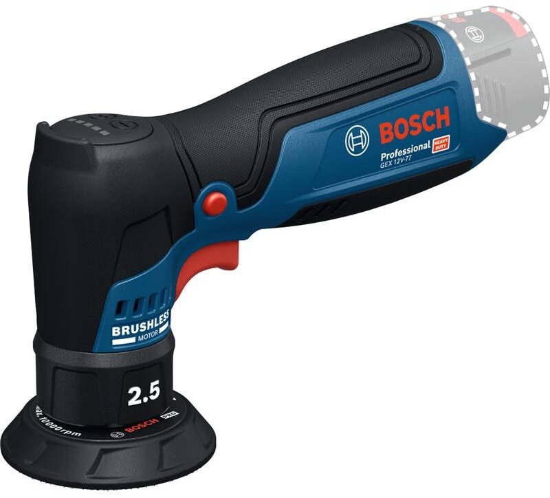Bosch Professional GEX 12V-77 excentrická bruska modro-černá kompaktní aku nářadí s brusným talířem 77 mm