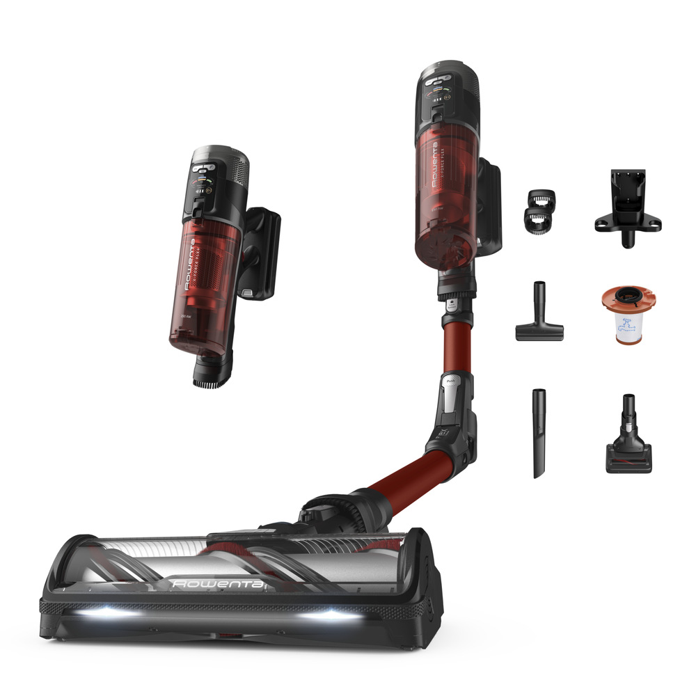 Tyčový vysavač Rowenta X-Force Flex 13.60 Auto Animal RH9A73WO, 3 v 1 šedý/červený