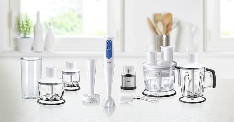 Ponorný mixér Braun Multiquick 3 MQ3000 WH Smoothie + bílý/modrý