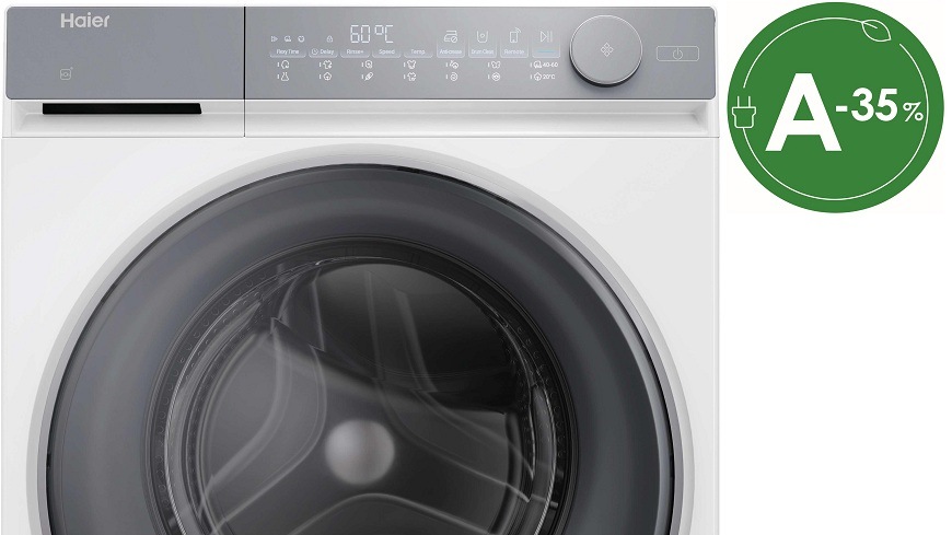 Pračka Haier HW90-B14367U-S bílá pračka haier HW90-B14367U-S a zelená ikona A -25 %