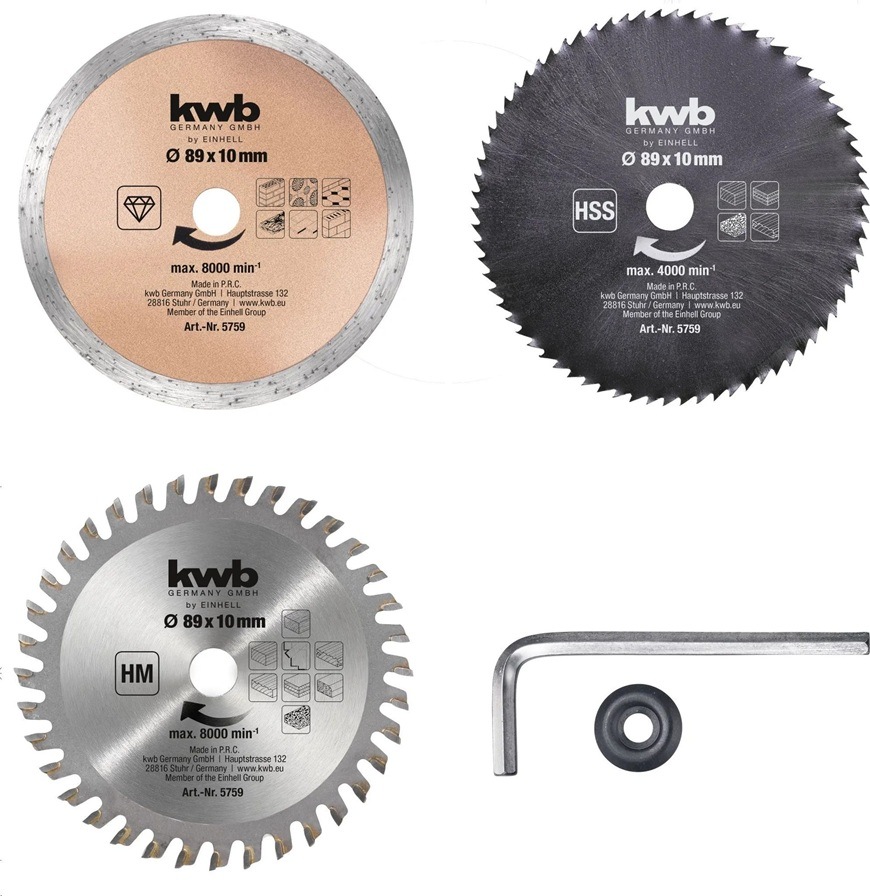 Sada kotoučů KWB 49575915, 3 ks pro TE-CS 18/89 Li