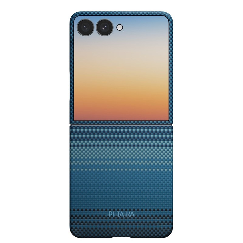 Kryt na mobil Pitaka na Samsung Galaxy Z Flip 8 modrý/fialový