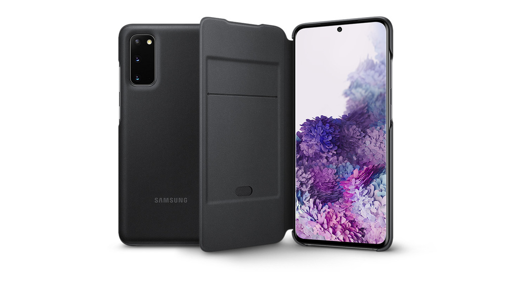 Pouzdro na mobil flipové Samsung LED View na Galaxy S20 bílé