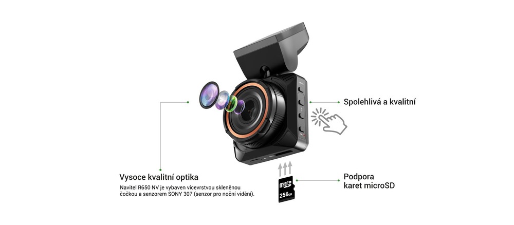 Autokamera NAVITEL R650 NV černá