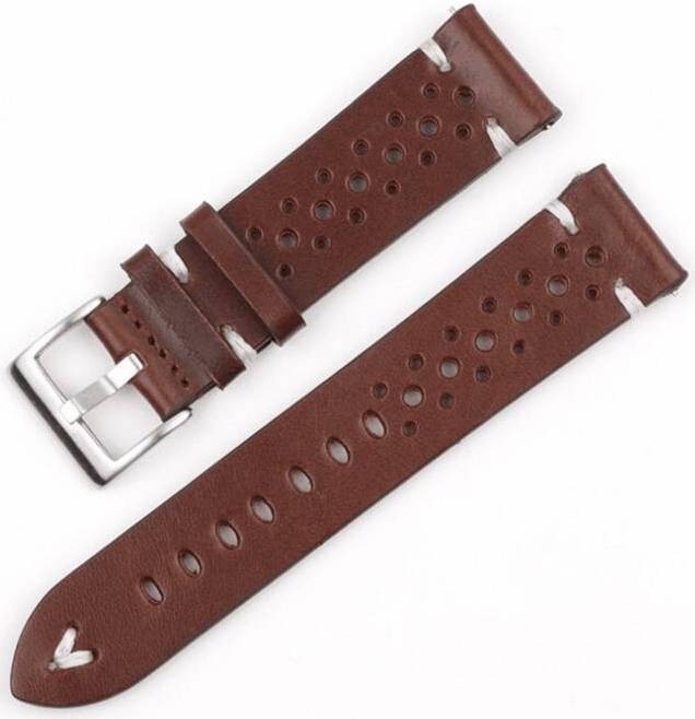 Řemínek RhinoTech univerzální Genuine Leather Quick Release 20mm hnědý