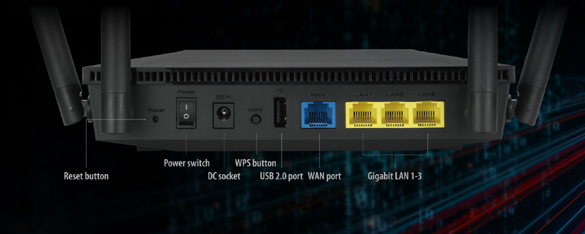 Router Asus RT-AX53U - AX1800 černý