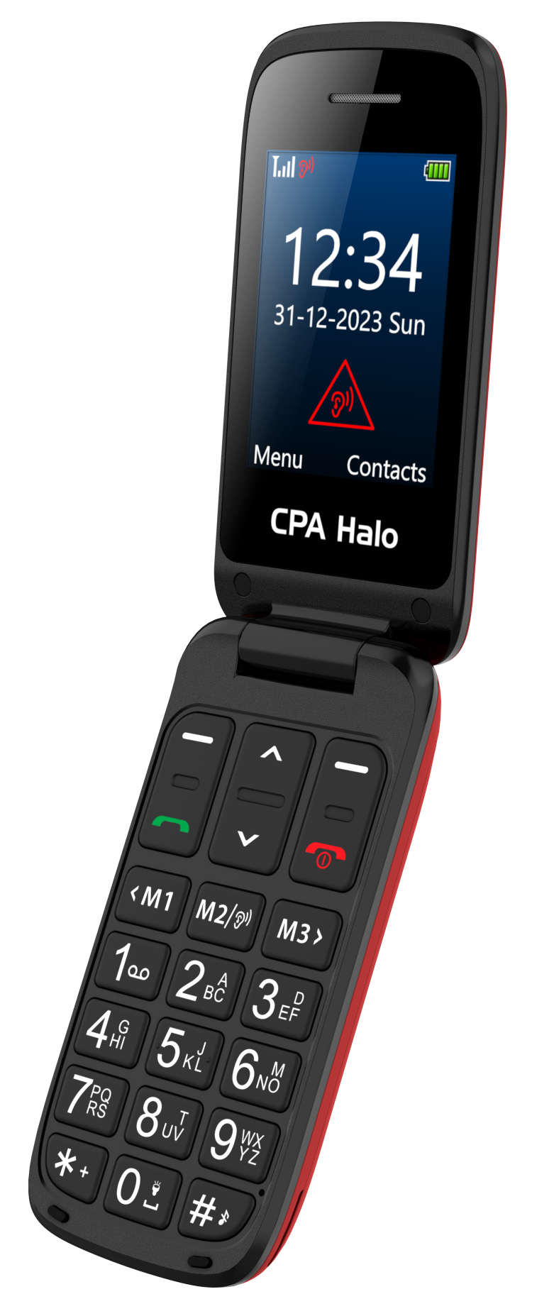 Mobilní telefon CPA Halo 25 Senior červený