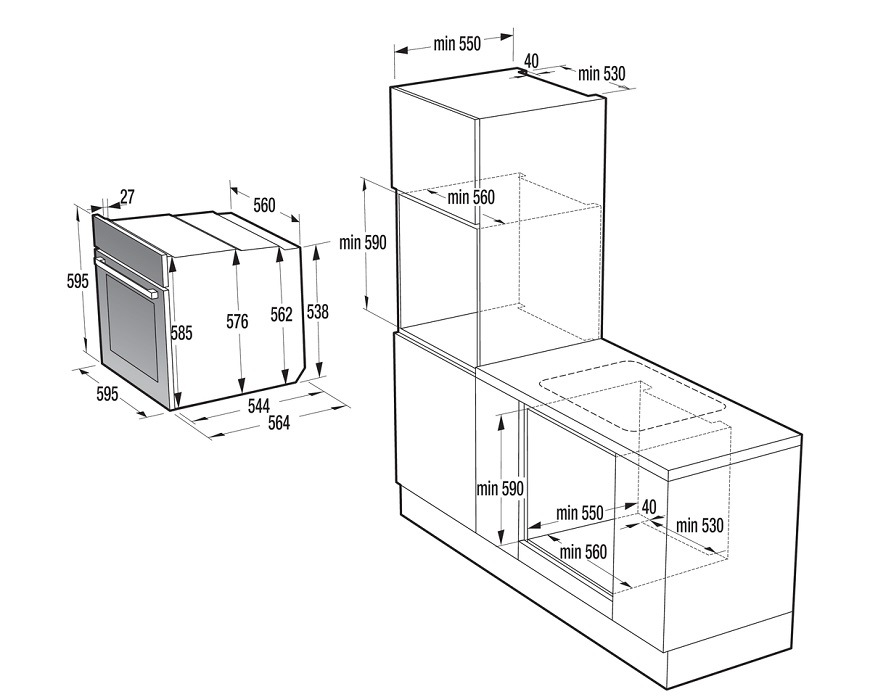 Trouba Gorenje G800 BP6138B černá Vestavná trouba Gorenje BP6138B, černá, rozměry pro zabudování