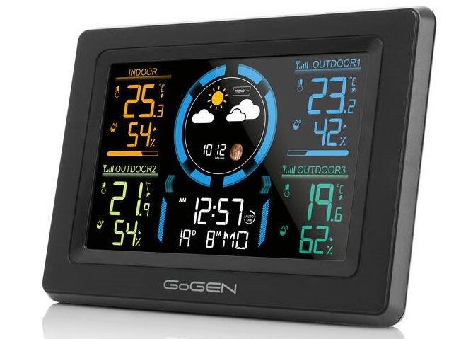 Meteorologická stanice GoGEN ME 3397 B, 3 čidla černá