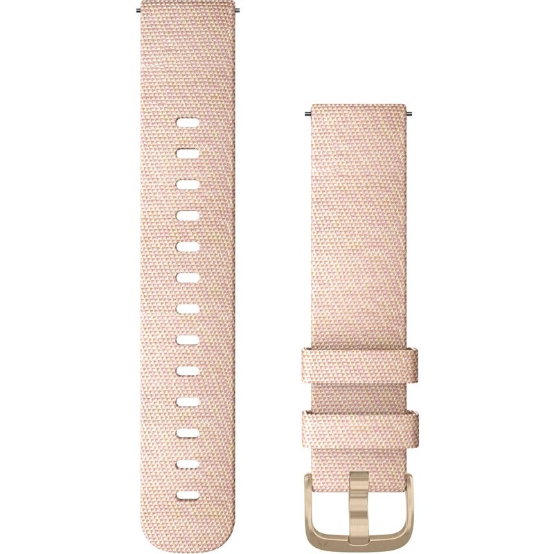 Řemínek Garmin Quick Release (20 mm), nylonový, přezka light gold růžový