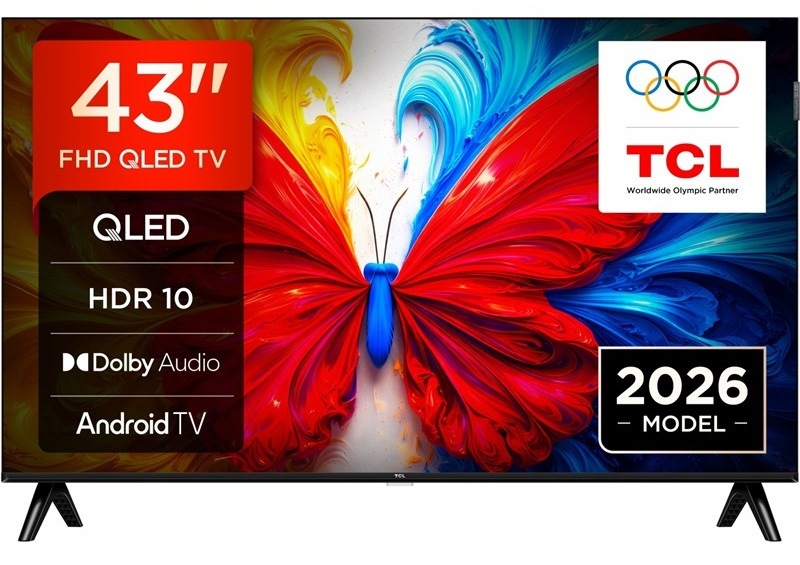 Televize TLC 43S5L s úhlopříčkou 108 cm.