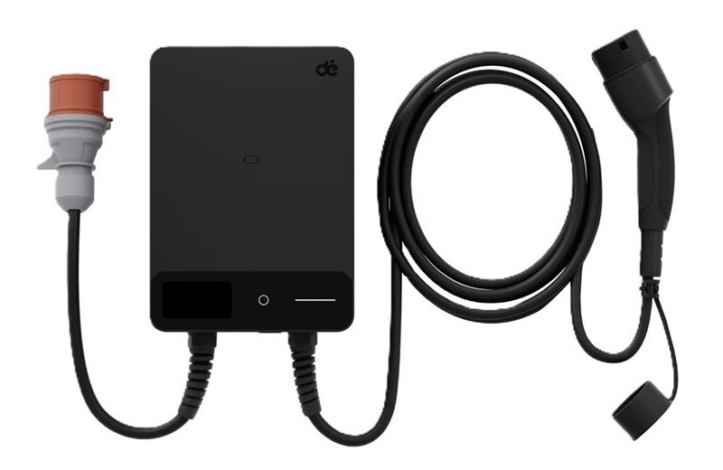 Cestovní nabíjecí stanice dé s LCD displejem, integrovaná ochrana RCD