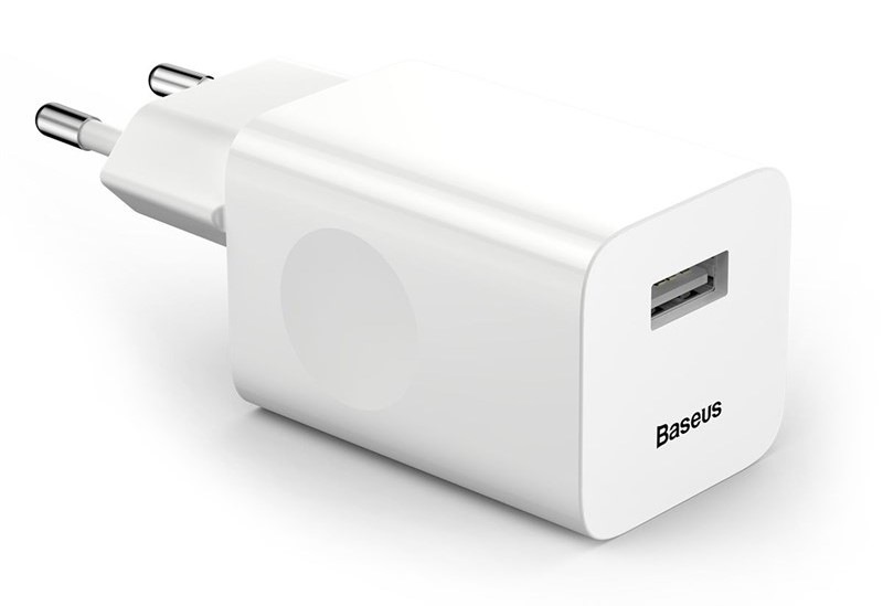 Nabíječka do sítě Baseus 1xUSB, Quick Charge 3.0, 24W bílá