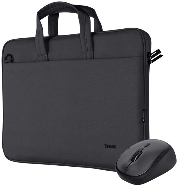 Brašna na notebook Trust 16" Bologna bag + bezdrátová myš - černá