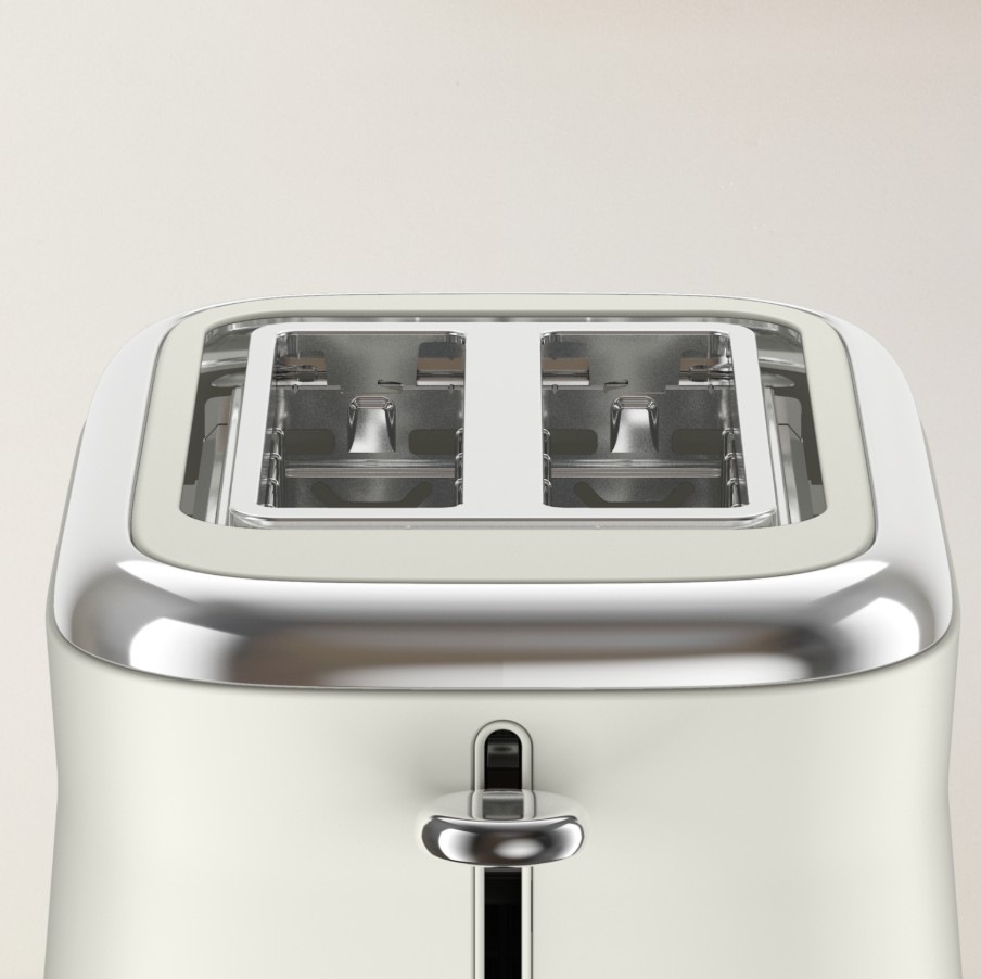 Topinkovač Tefal Retro Collection TT720AE0 krémový Extra široké otvory topinkovače