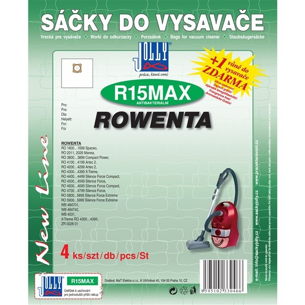 Sáčky Jolly do vysavače Rowenta, snadná výměna