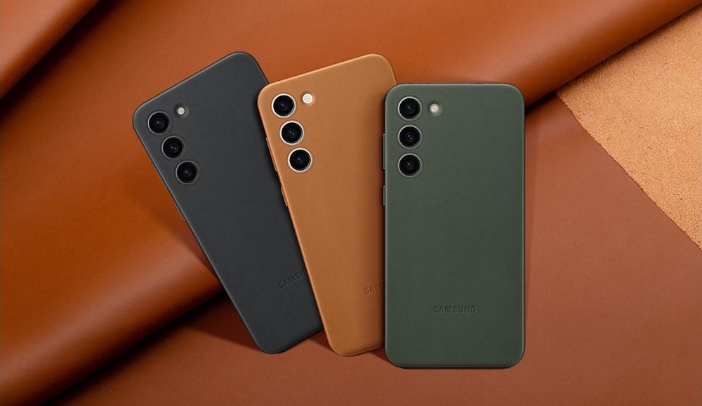 Kryt na mobil Samsung Leather na Galaxy S23 černý Samsung Leather Cover kryt na Galaxy S23