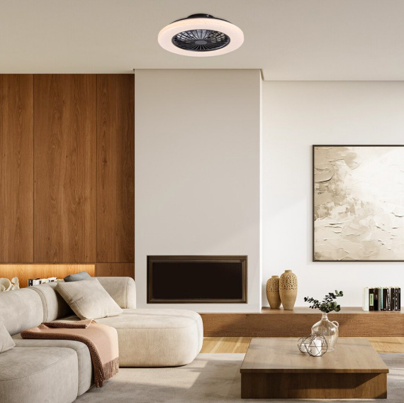 Stropní svítidlo Rabalux Dalfon2, s ventilátorem - černé