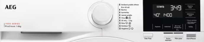 Pračka AEG ProSteam® 7000 LFR71862SBC bílá Ovládací panel pračky AEG LFR71862SBC 7000 ProSteam